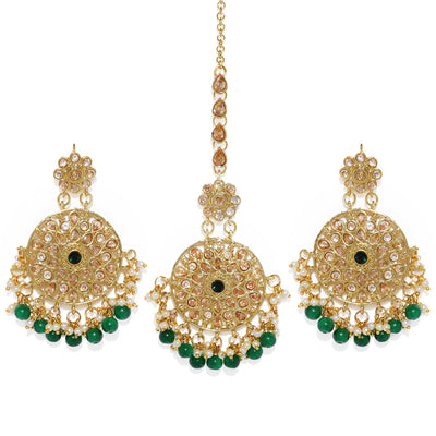 Sukkhi Gold Plated Earring and Maangtikka Set