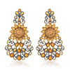 Sukkhi Modern Gold Plated LCT Stone Chandelier Earring & MaangTikka for Women