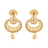 Sukkhi Antique Gold Plated Mint Meena Collection Chand Bali Earring & MaangTikka for Women