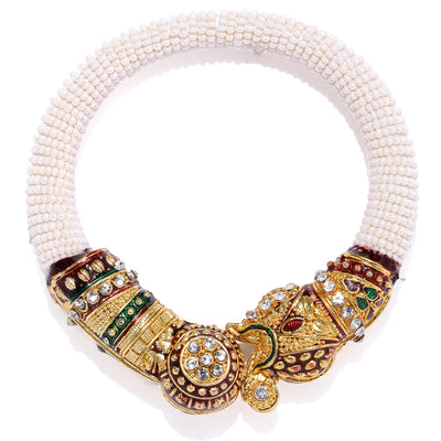 Sukkhi Modern Gold Plated Pearl Kada Set for Women