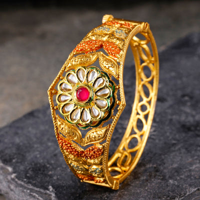 Sukkhi Lavish Gold Plated Kundan Kada For Women