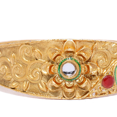 Sukkhi Youthful Gold Plated Kundan Kada For Women