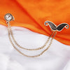 Sukkhi Amazing Gold Plated Mustachio Style Lapel pin for men