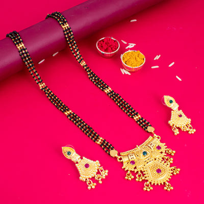 Sukkhi Delightful Gold Plated Mangalsutra Set for Women