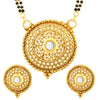 Sukkhi Sleek Round AD Gold Plated Mangalsutra Set for Women