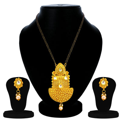 Sukkhi Astonish Kundan Gold Plated Mangalsutra Set For Women