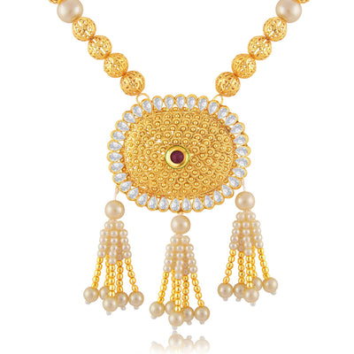 Sukkhi Artistically Gold Plated Bridal Necklace Set For Women-1