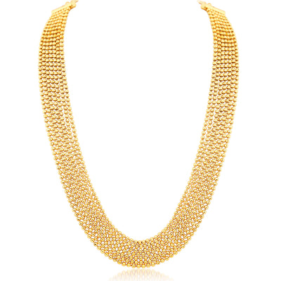 Sukkhi Ritzy 7 String Gold Plated Necklace For Women