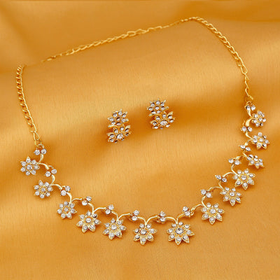 Sukkhi Stylish Gold Plated Collar Necklace set For Women-3