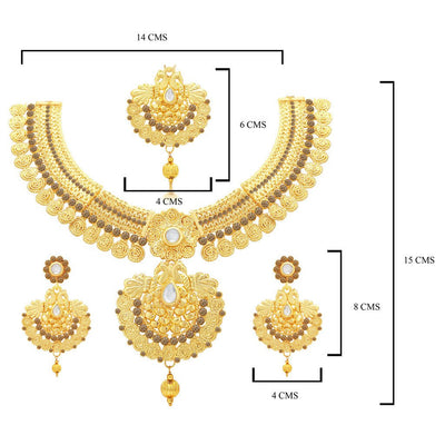 Sukkhi Modish Temple Gold Plated Necklace set For Women-1