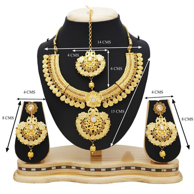 Sukkhi Modish Temple Gold Plated Necklace set For Women-4