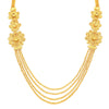 Sukkhi Pleasing 4 String Jalebi Gold Plated Alloy Long Haram Necklace Set For Women