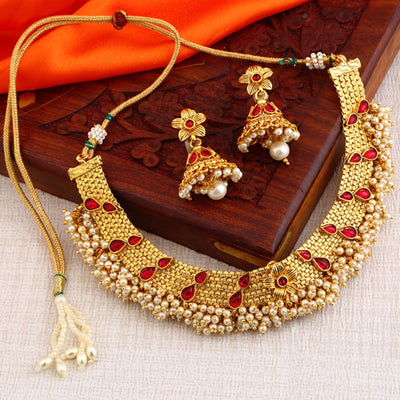 Sukkhi Bollywood Collection Ravishing Reversible Gold Plated Necklace Set for women