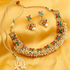 Sukkhi Amazing Red and Green Gold Plated Necklace Set for women