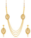 Sukkhi Stunning 4 String Gold Plated Necklace Set for women