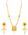 Sukkhi Trendy Sqaure Shaped Gold Plated Necklace Set for women