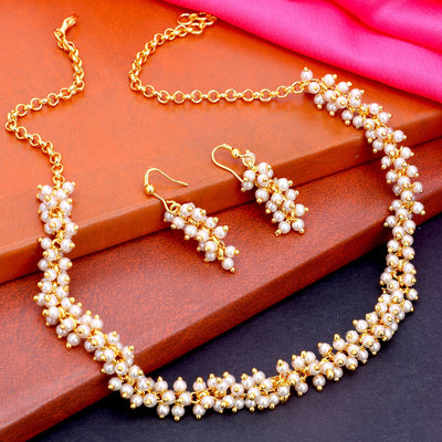 Sukkhi Astonish Pearl Beaded Necklace Set For Women