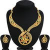 Sukkhi Bollywood Collection Classy Multicolour Gold Plated Peacock Necklace Set For Women