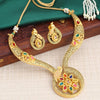 Sukkhi Bollywood Collection Classy Multicolour Gold Plated Peacock Necklace Set For Women