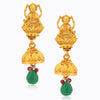 Sukkhi Brilliant Green Temple Gold Plated Necklace Set For Women
