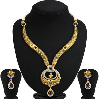 Sukkhi Bollywood Collection Blossomy Gold Plated Necklace Set For Women