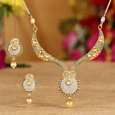 Sukkhi Bollywood Collection Traditional Gold Plated Necklace Set For Women