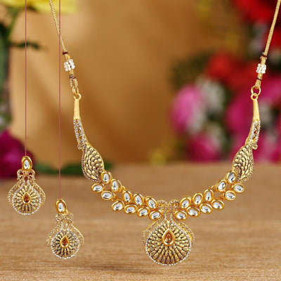 Sukkhi Bollywood Collection Cluster Gold Plated Necklace Set For Women
