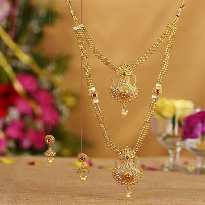 Sukkhi Bollywood Collection Trendy Gold Plated Necklace Set For Women