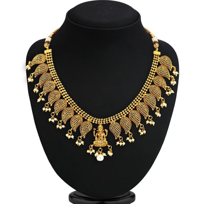 Sukkhi Bollywood Collection Blossomy Gold Plated Temple Necklace Set For Women