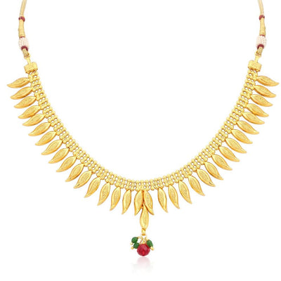 Sukkhi Blossomy Gold Plated Necklace Set For Women