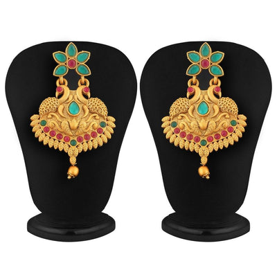 Sukkhi Fashionable Peacock Gold Plated Necklace Set For Women