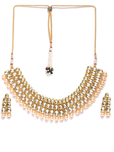 Sukkhi Bollywood Inspired  Line Gold Plated kundan choker necklace Set for Women
