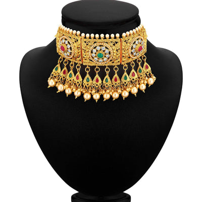 Sukkhi Bollywood Gold Plated Choker Bollywood Collection Necklace Set for Women