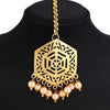 Sukkhi Bollywood Collection hexagon traditional Designer Gold Plated Necklace Set For Women