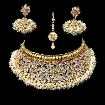 Sukkhi Bollywood Collection Antique Rajwadi Gold Plated Choker Necklace Set For Women