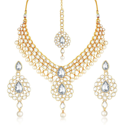 Trushi by Sukkhi Modern Gold Plated Choker Set for women