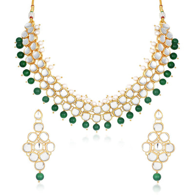 Trushi by Sukkhi Trendy Gold Plated Necklace Set for Women