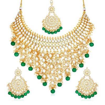 Trushi by Sukkhi Lavish Gold Plated Necklace Set for Women