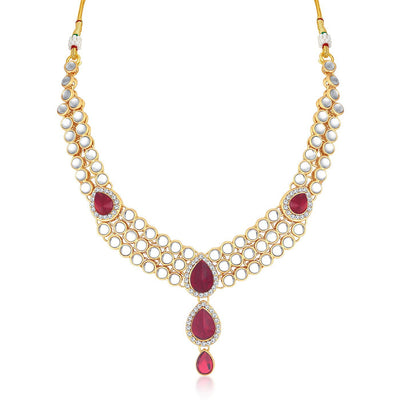 Trushi by Sukkhi Lavish Gold Plated Necklace Set for Women