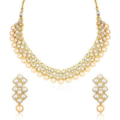 Trushi by Sukkhi Lavish Gold Plated Necklace Set for Women