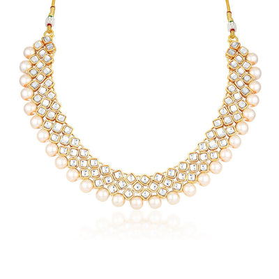 Trushi by Sukkhi Modish Gold Plated Necklace Set for Women