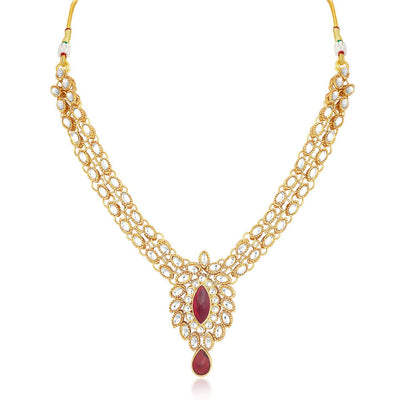 Trushi by Sukkhi Tradtional Gold Plated Necklace Set for Women