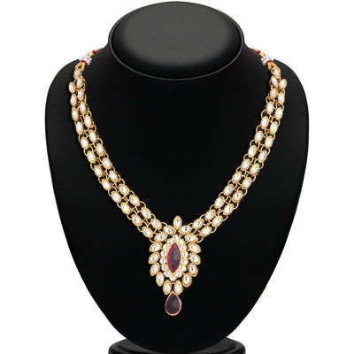 Trushi by Sukkhi Tradtional Gold Plated Necklace Set for Women