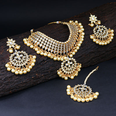 Trushi by Sukkhi Lavish Gold Plated Necklace Set for Women