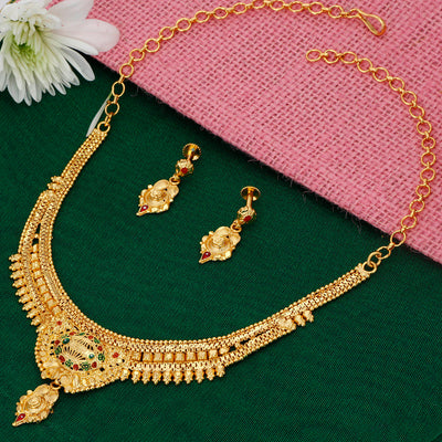 Sukkhi Trendy Gold Plated hoker Necklace Set for Women