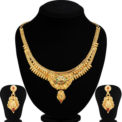 Sukkhi Trendy Gold Plated hoker Necklace Set for Women