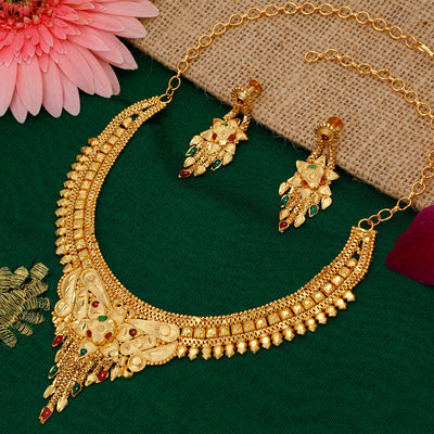 Sukkhi Gorgeous Alloy Gold plated Necklace Set for Women