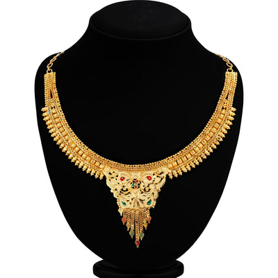 Sukkhi Cluster Alloy Gold plated Necklace Set for Women