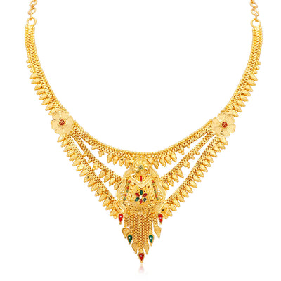 Sukkhi Moddish Alloy Gold plated Necklace Set for Women