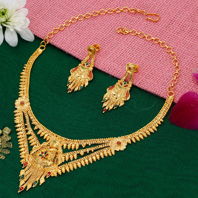 Sukkhi Moddish Alloy Gold plated Necklace Set for Women